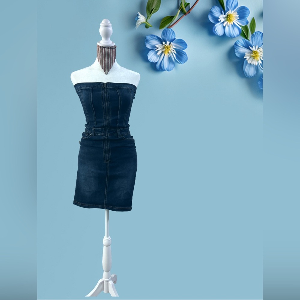 Red Fox Denim Dress